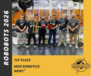 RoboBots 2026 1st place MHS Robotics Nort cubed