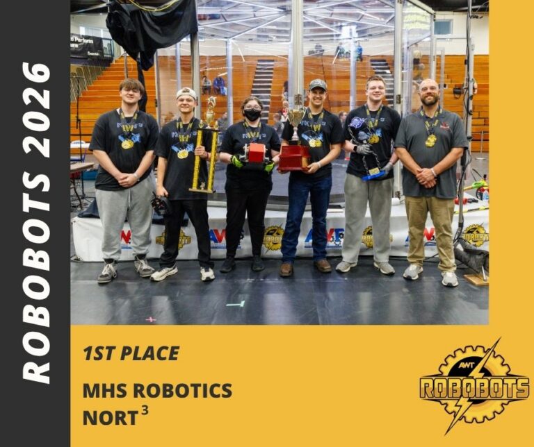 RoboBots 2026 1st place MHS Robotics Nort cubed